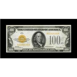 Fr. 2405 $100 1928 Gold Certificate. About Uncirculated 