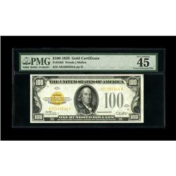 Fr. 2405 $100 1928 Gold Certificate. PMG Choice Extreme 