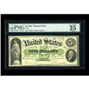 Image 1 : Fr. 2 $5 1861 Demand Note PMG Very Fine 25 EPQ. A solid 