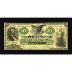 Fr. 7 $10 1861 Demand Note Very Good. Pleasing signatur 