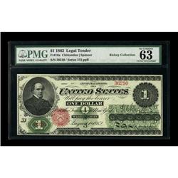 Fr. 16a $1 1862 Legal Tender PMG Choice Uncirculated 63 