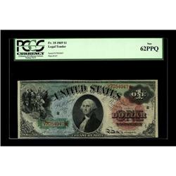 Fr. 18 $1 1869 Legal Tender PCGS New 62PPQ. There is li 