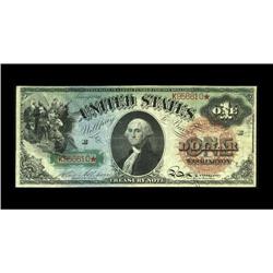 Fr. 18 $1 1869 Legal Tender Choice Very Fine. The green 
