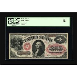 Fr. 21 $1 1875 Legal Tender PCGS New 60. A little light 