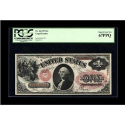 Fr. 26 $1 1875 Legal Tender PCGS Superb Gem New 67PPQ. 