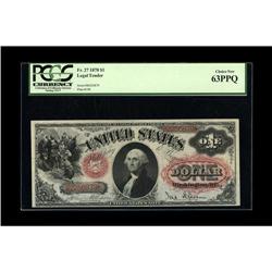 Fr. 27 $1 1878 Legal Tender PCGS Choice New 63PPQ. The 