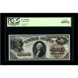 Fr. 29 $1 1880 Legal Tender PCGS Gem New 66PPQ. A full- 