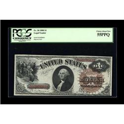 Fr. 30 $1 1880 Legal Tender PCGS Choice About New 55PPQ 