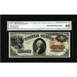 Fr. 31 $1 1880 Legal Tender CGA Gem Uncirculated 66. Th 