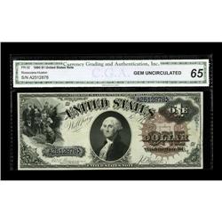 Fr. 32 $1 1880 Legal Tender CGA Gem Uncirculated 65. An 