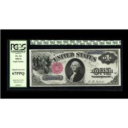 Fr. 34 $1 1880 Legal Tender PCGS Superb Gem New 67PPQ. 