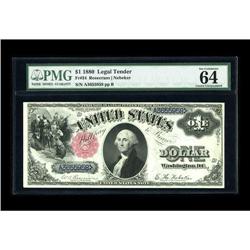 Fr. 34 $1 1880 Legal Tender PMG Choice Uncirculated 64 