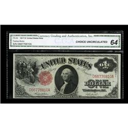 Fr. 36 $1 1917 Legal Tender CGA Choice Uncirculated 64. 