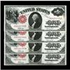 Image 1 : Fr. 37 $1 1917 Legal Tender Cut Sheet of Four Very Choi 