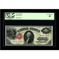 Fr. 37a $1 1917 Legal Tender PCGS Extremely Fine 40. Th 