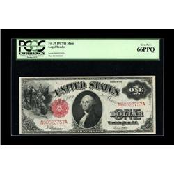 Fr. 39 $1 1917 Legal Tender PCGS Gem New 66PPQ.The marg 