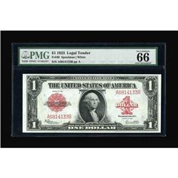 Fr. 40 $1 1923 Legal Tender PMG Gem Uncirculated 66 EPQ 