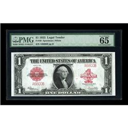 Fr. 40 $1 1923 Legal Tender PMG Gem Uncirculated 65 EPQ 
