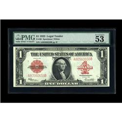 Fr. 40 $1 1923 Legal Tender PMG About Uncirculated 53 E 