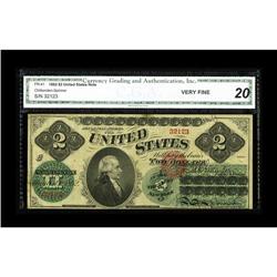 Fr. 41 $2 1862 Legal Tender CGA Very Fine 20. A problem 