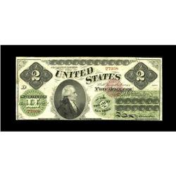 Fr. 41 $2 1862 Legal Tender Fine. The design elements a 