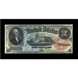 Fr. 42 $2 1869 Legal Tender Very Fine. Full margins and 