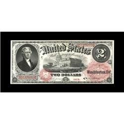 Fr. 44 $2 1875 Legal Tender Extremely Fine. A broad fra 