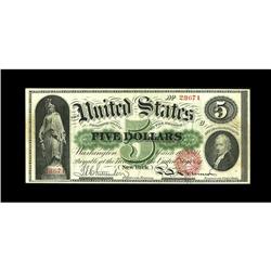 Fr. 63b $5 1863 Legal Tender Very Fine. This beautifull 