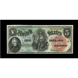 Fr. 64 $5 1869 Legal Tender Very Choice New. Held from 