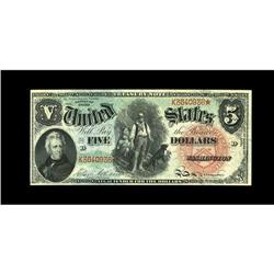 Fr. 64 $5 1869 Legal Tender About New. This Rainbow Woo 