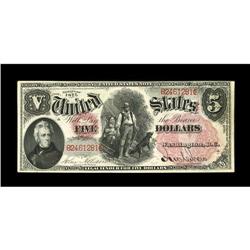 Fr. 65 $5 1875 Legal Tender Choice About New. A couple 