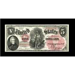 Fr. 65 $5 1875 Legal Tender Extremely Fine-About New. O 