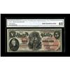 Image 1 : Fr. 68 $5 1875 Legal Tender CGA Gem Uncirculated 65. Th 