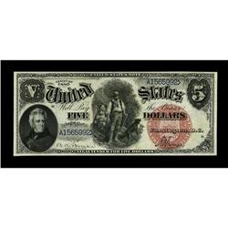 Fr. 73 $5 1880 Legal Tender Gem New. The centering on t 