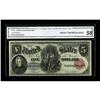 Image 1 : Fr. 82 $5 1880 Legal Tender CGA About Uncirculated 58. 