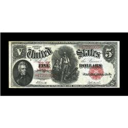 Fr. 89 $5 1907 Legal Tender Extremely Fine-About New. T 