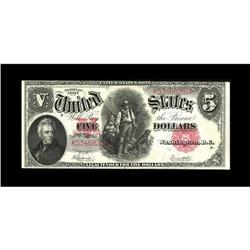 Fr. 91 $5 1907 Legal Tender New. The top margin restric 
