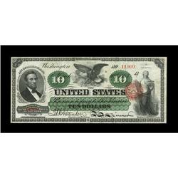 Fr. 95b $10 1863 Legal Tender Extremely Fine. The paper 