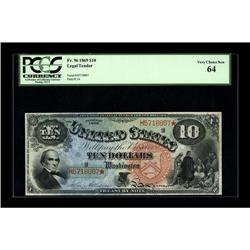 Fr. 96 $10 1869 Legal Tender PCGS Very Choice New 64. T 