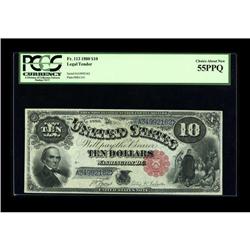 Fr. 113 $10 1880 Legal Tender PCGS Choice About New 55P 