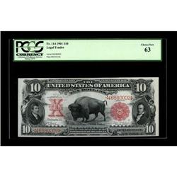 Fr. 114 $10 1901 Legal Tender PCGS Choice New 63. An at 