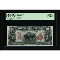 Fr. 117 $10 1901 Legal Tender PCGS Gem New 65PPQ. A lov 