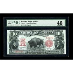 Fr. 117 $10 1901 Legal Tender PMG Extremely Fine 40. Ni 