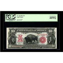 Fr. 118 $10 1901 Legal Tender PCGS Extremely Fine 40PPQ 