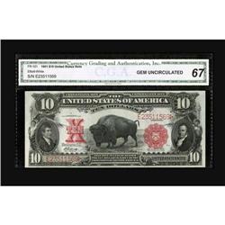 Fr. 121 $10 1901 Legal Tender CGA Gem Uncirculated 67. 