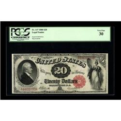 Fr. 147 $20 1880 Legal Tender PCGS Very Fine 30. A wond 