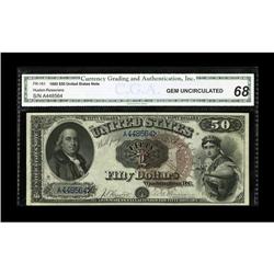 Fr. 161 $50 1880 Legal Tender CGA Gem Uncirculated 68. 