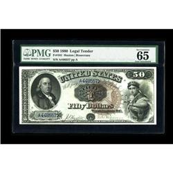 Fr. 161 $50 1880 Legal Tender PMG Gem Uncirculated 65. 