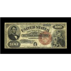 Fr. 174 $100 1880 Legal Tender Fine. Less than twenty e 
