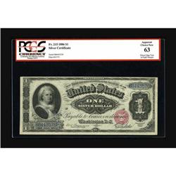Fr. 215 $1 1886 Silver Certificate PCGS Choice New 63. 